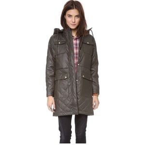 Won Hundred Black Olive Quilted Evy Parka Coat